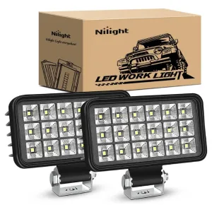 4.4 Inch 36W Square Flood Toggle Switch LED Work Lights (Pair)