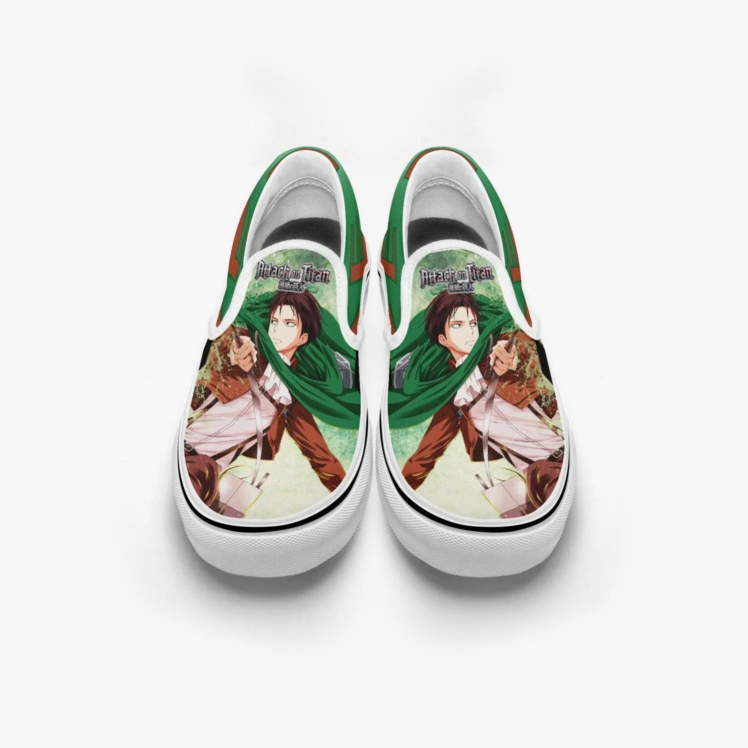 Attack On Titan Levi Ackerman Slip Ons Anime Shoes