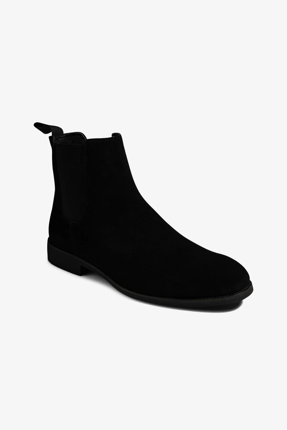 Chelsea Boots - Svart Semsket Skinn
