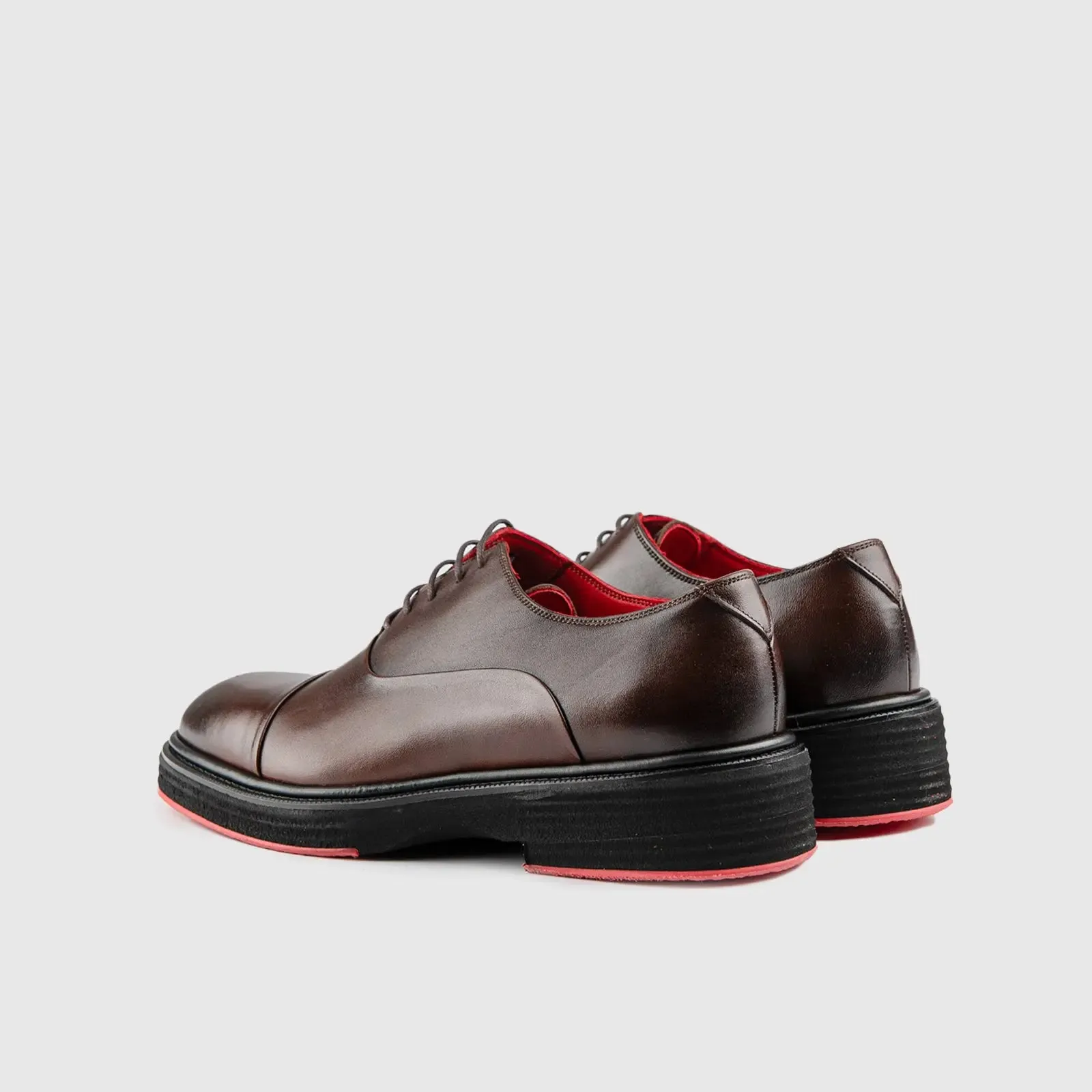 Chunky Sole Dress Oxfords Brown 0238