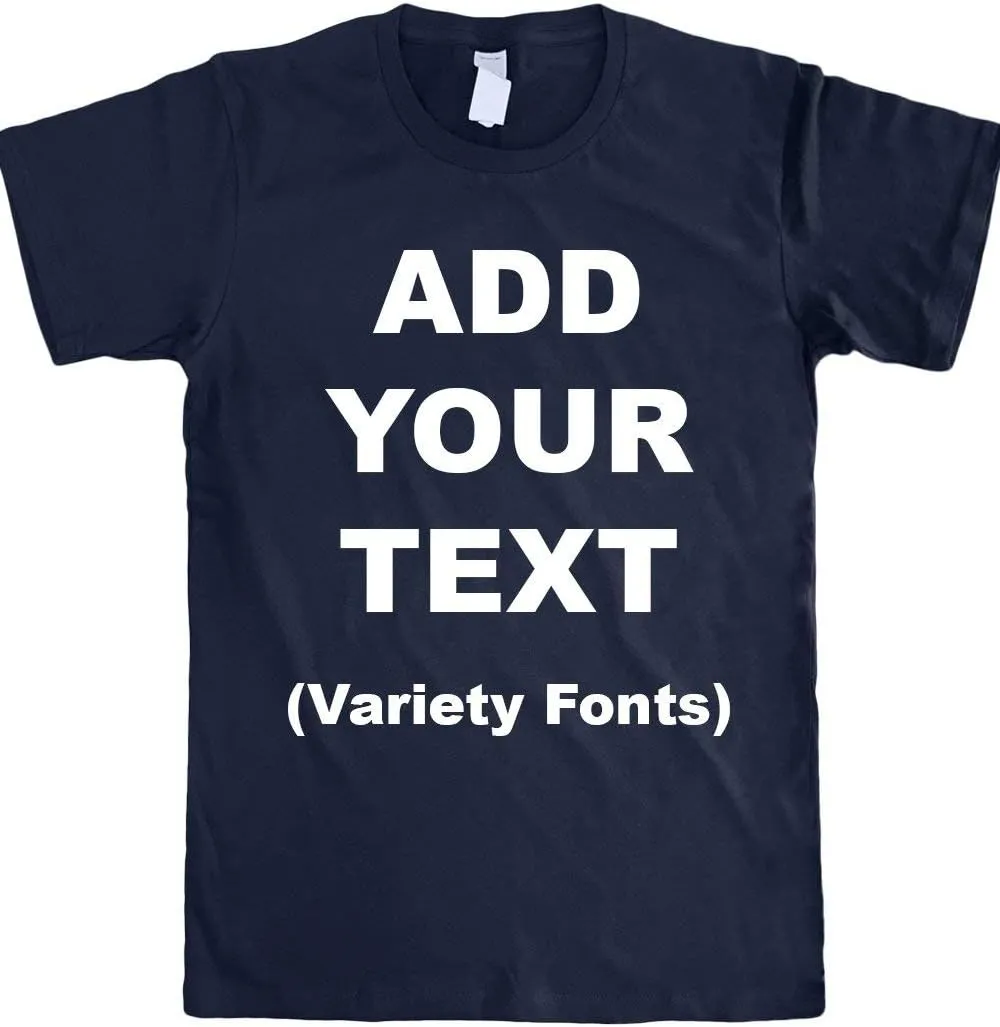 Custom T Shirts Ultra Soft Add Your Text for Men & Women Unisex Cotton T Shirt