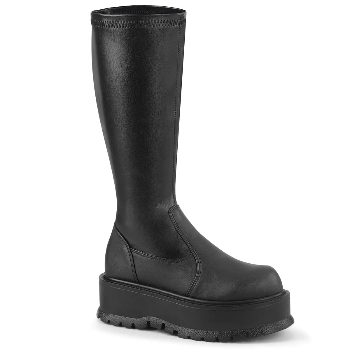 Demonia Slacker-200 Stretch Knee High Boot