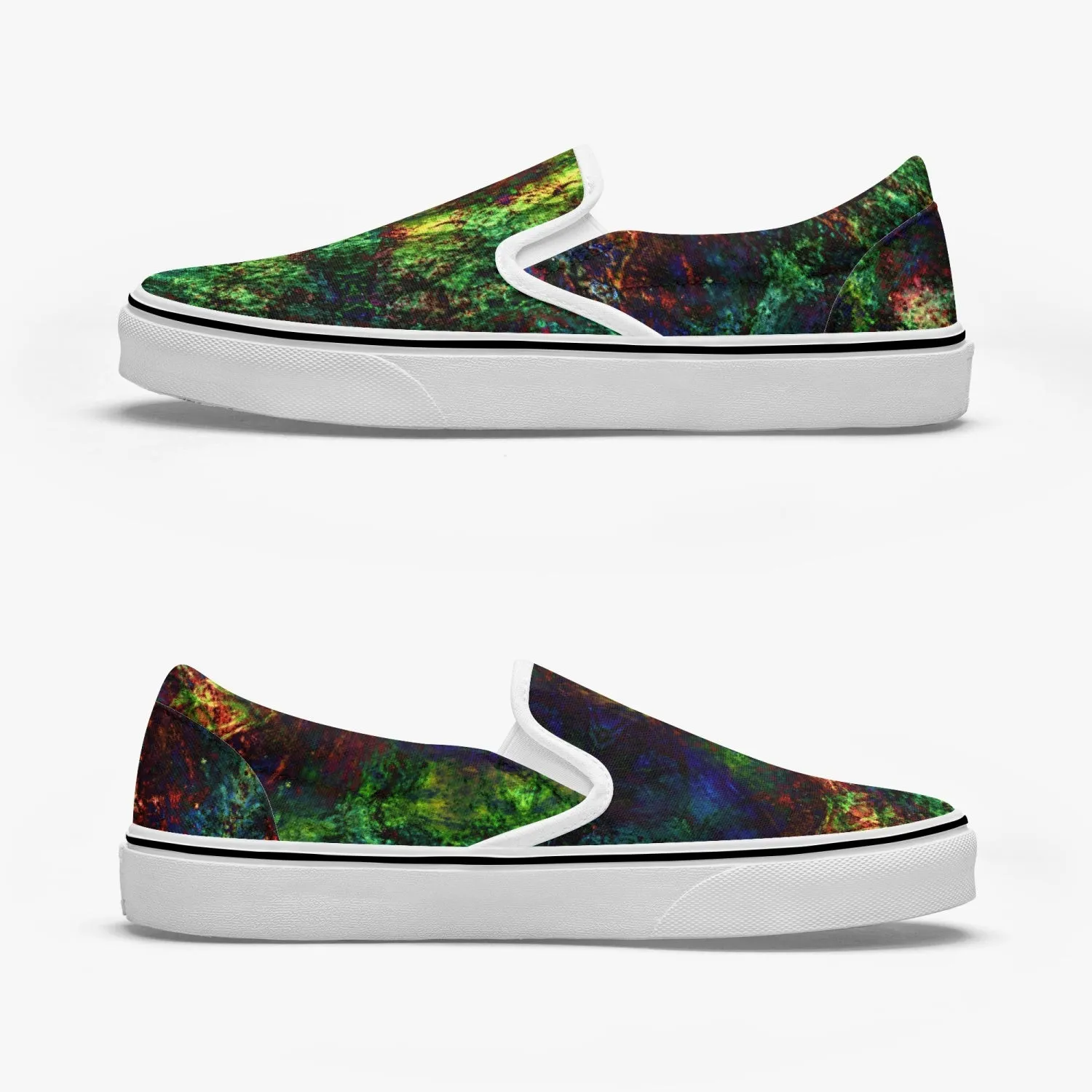 Epsilon Split-Style Psychedelic Slip-On Shoes
