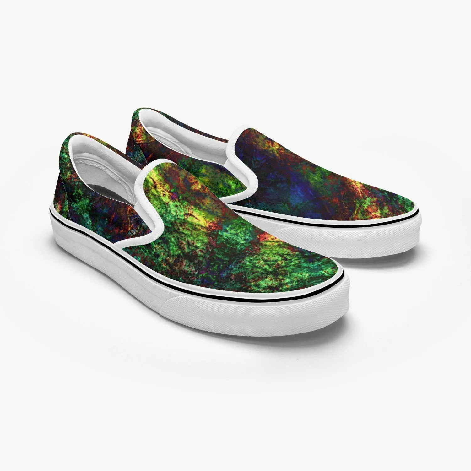 Epsilon Split-Style Psychedelic Slip-On Shoes