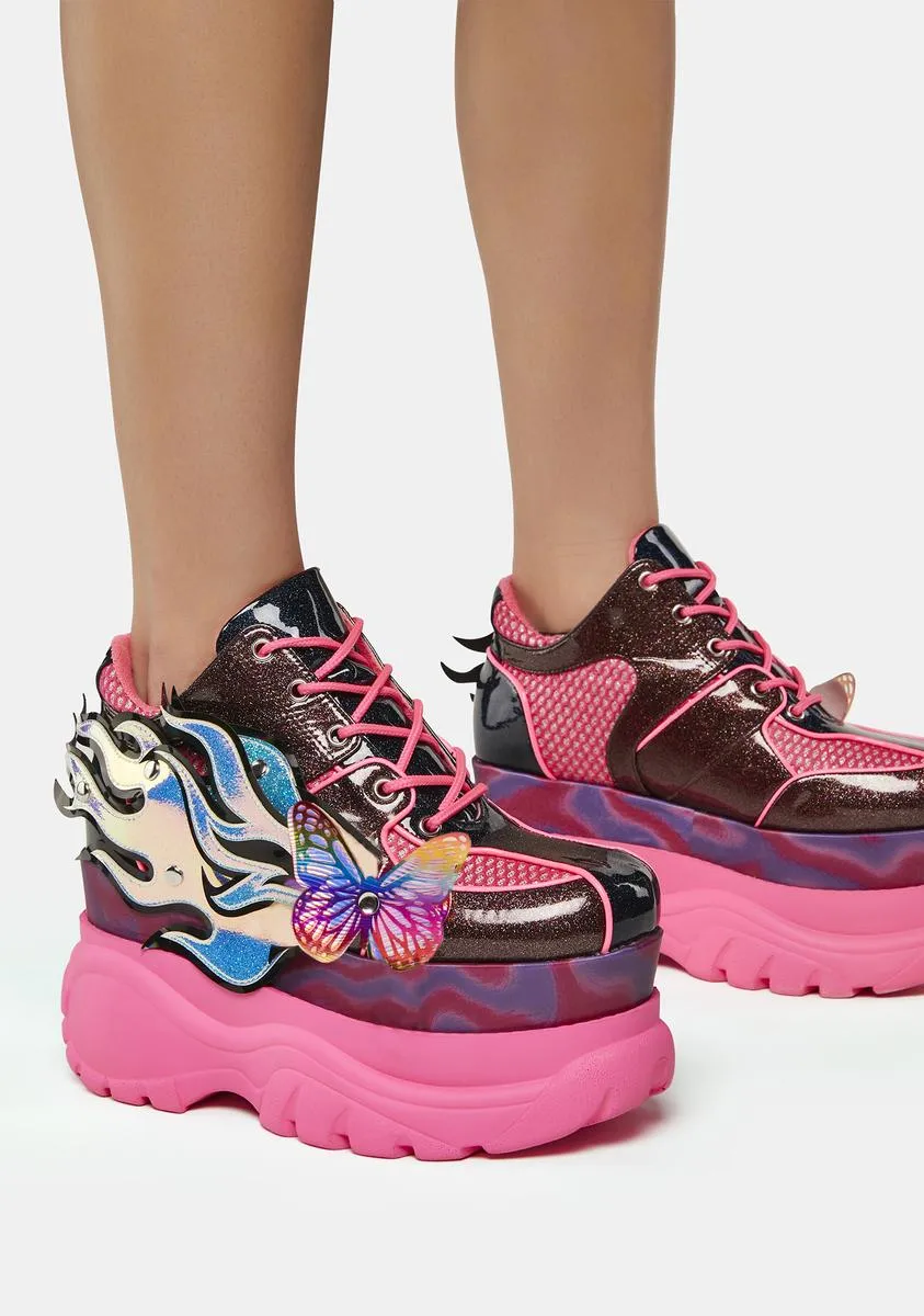Flaming Fairywalker Platform Sneakers