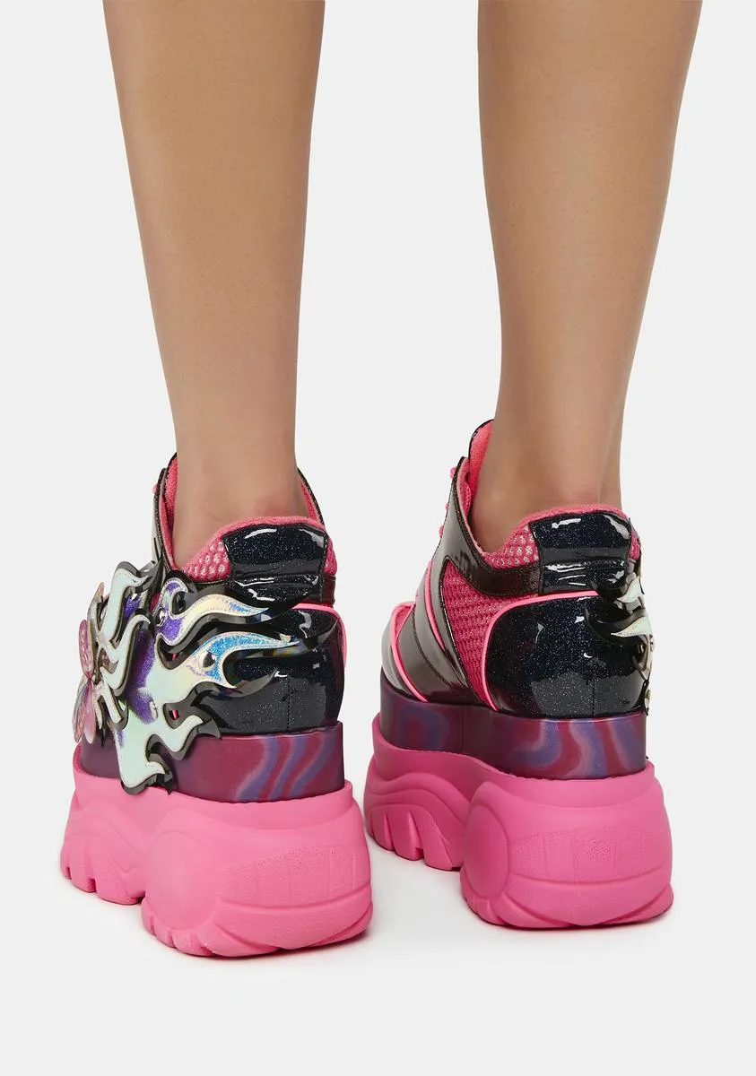 Flaming Fairywalker Platform Sneakers