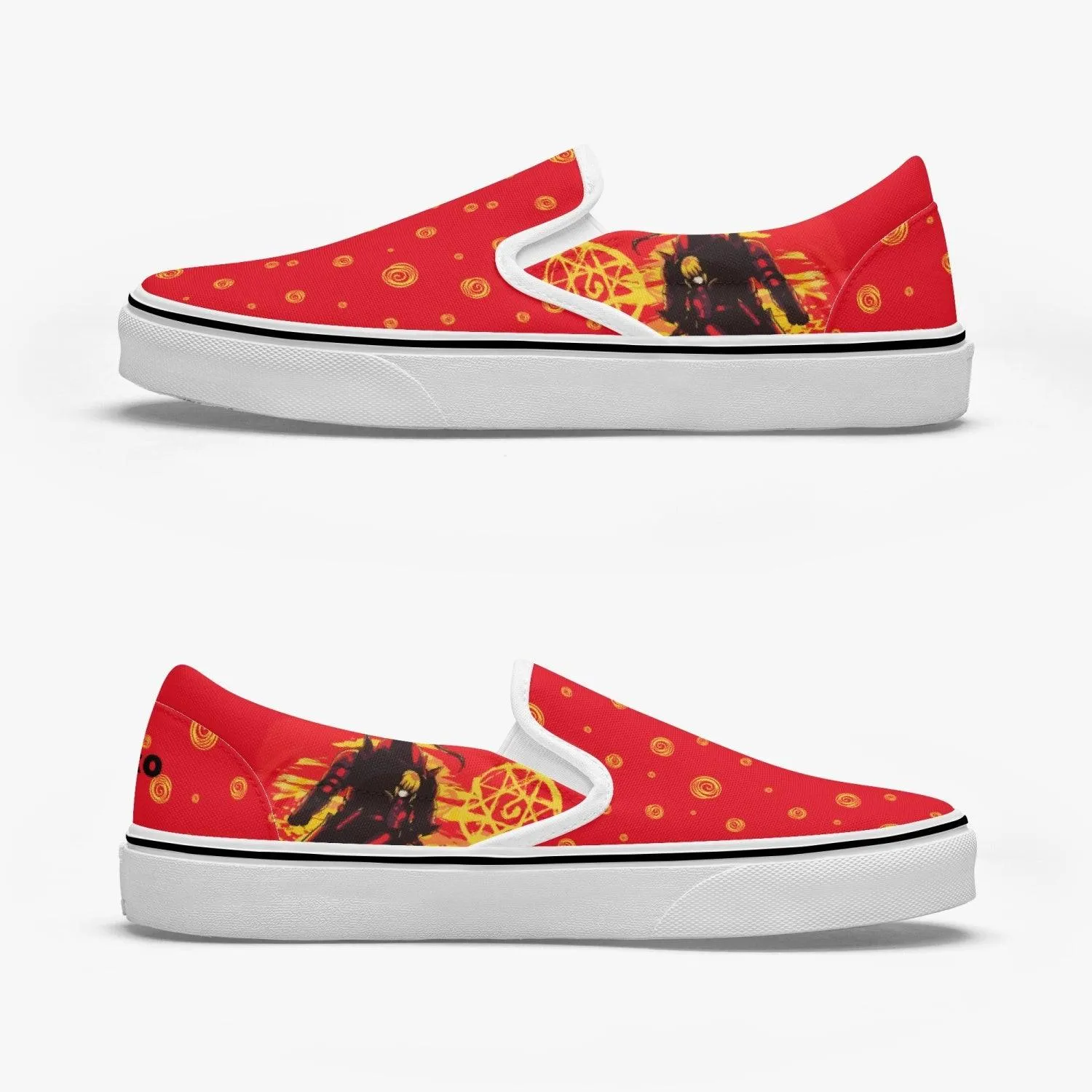 Fullmetal Alchemist Edward Slip Ons Anime Shoes