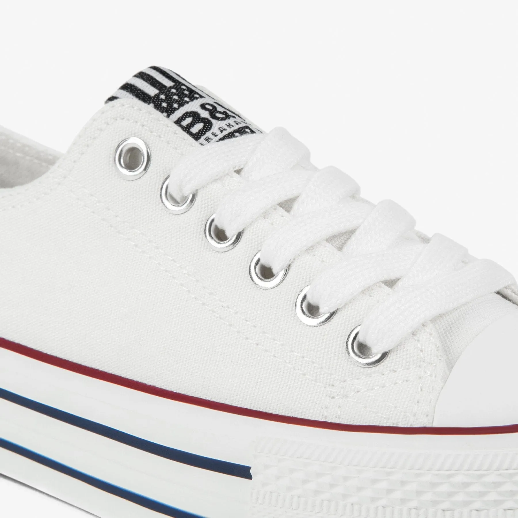 Girl's White Platform Canvas Sneakers