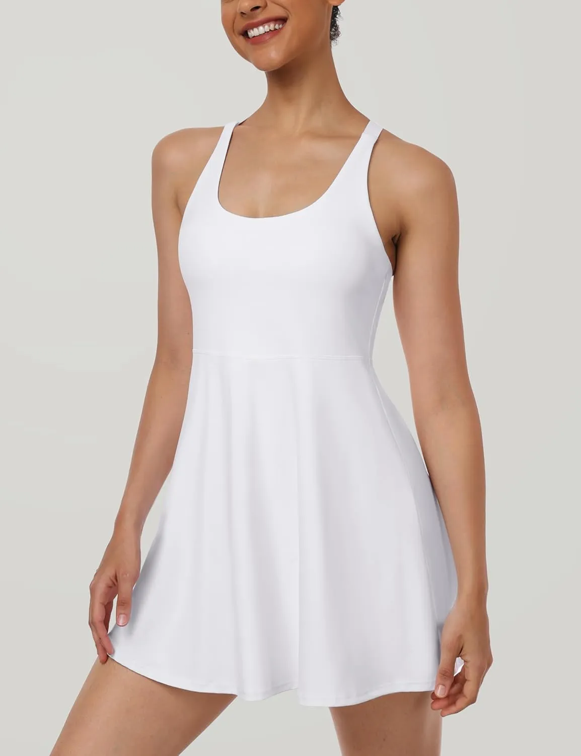 Heathyoga Tennis Dresses for Women Athletic Dress with Shorts Underneath Workout Dress with Pockets Summer Golf Outfits
