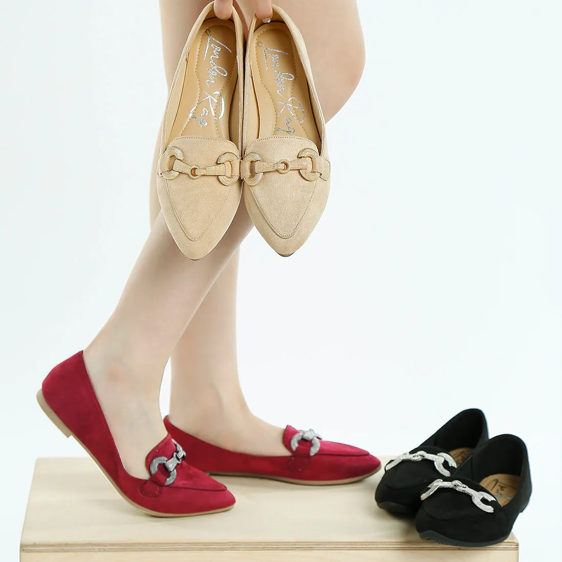 Horsebit Detail Flexible Loafers