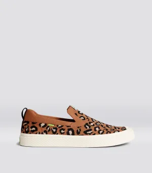 IBI SLIP-ON Leopard Print Knit Sneaker Women