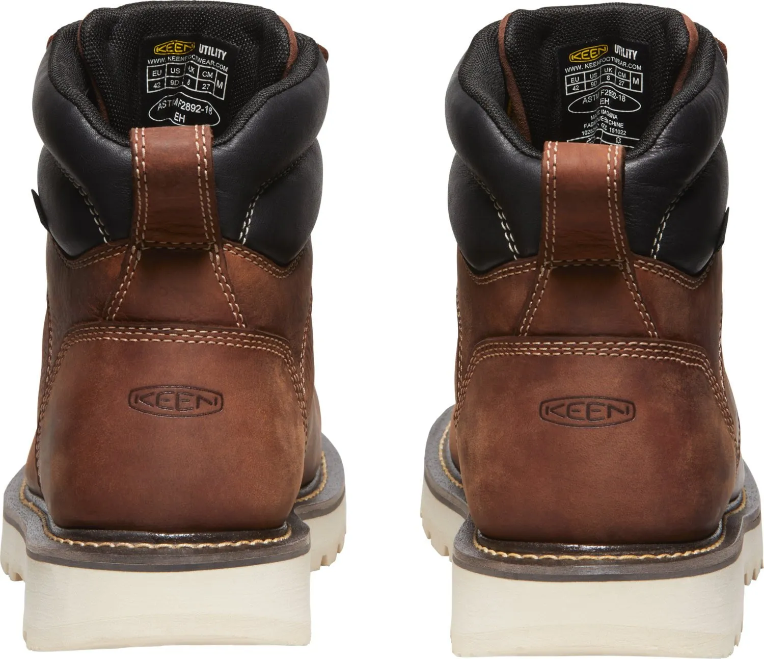 Keen Utility Mens Cincinnati 6in WP Soft Toe Tuscan Red Leather Work Boots