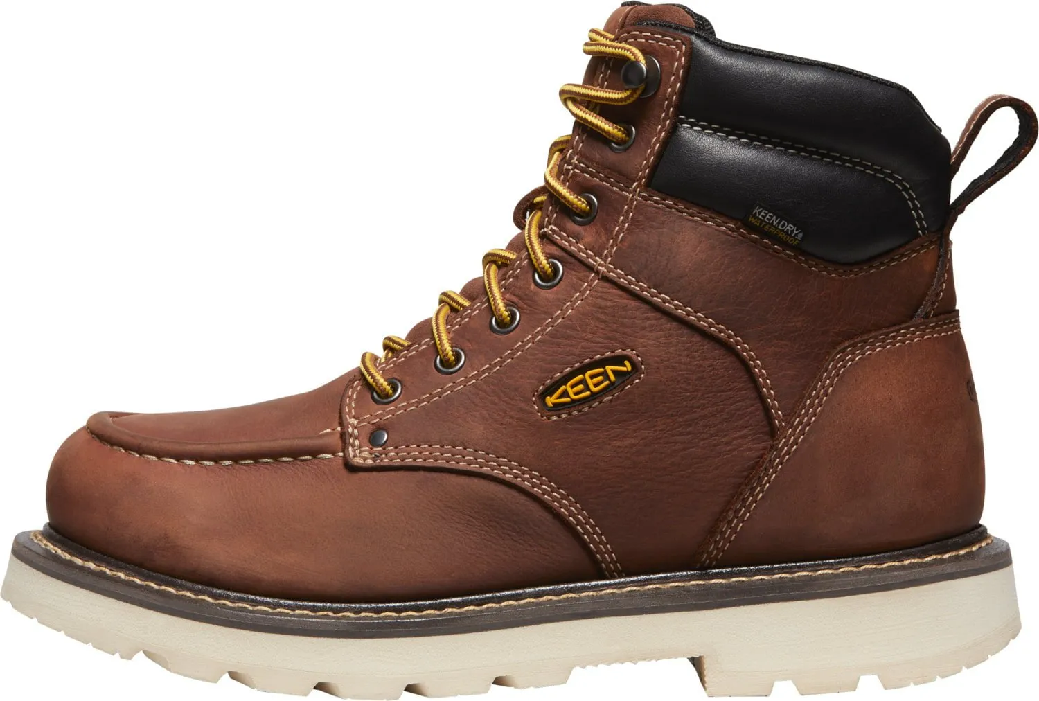 Keen Utility Mens Cincinnati 6in WP Soft Toe Tuscan Red Leather Work Boots