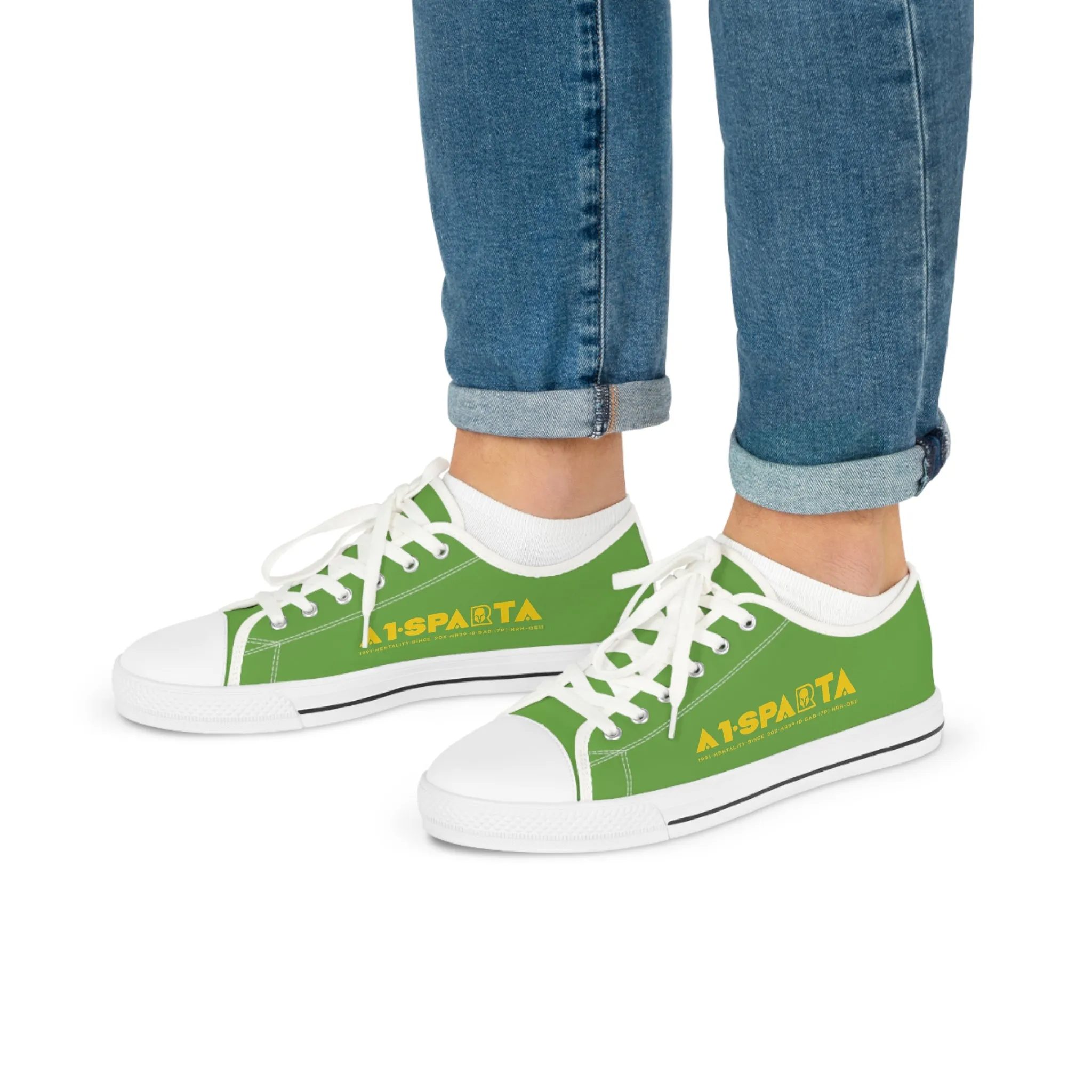 Light Green A1-Sparta Men's Low Top Sneakers