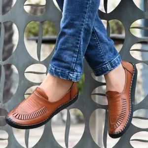 Loafers for Men Tan Formal Synthetic Leather Loafer
