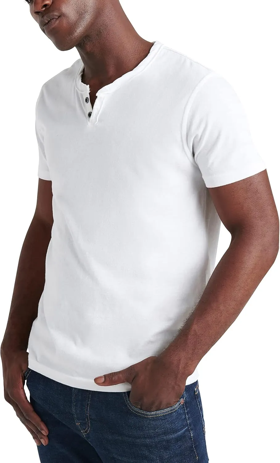 Lucky Brand Men's Venice Burnout Notch Neck Tee