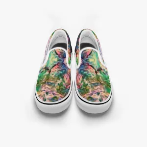 Lurian Wobble Split-Style Psychedelic Slip-On Shoes
