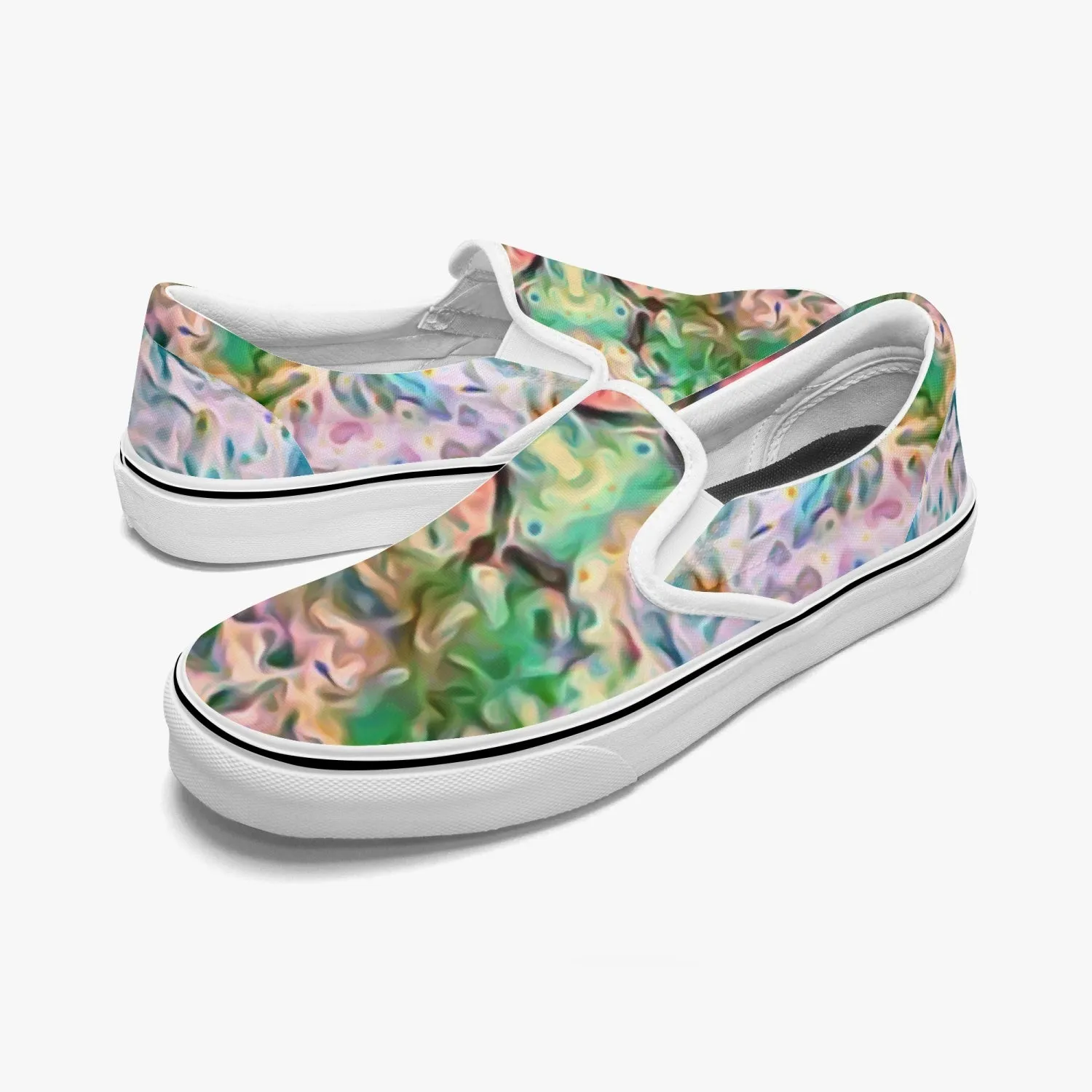 Lurian Wobble Split-Style Psychedelic Slip-On Shoes