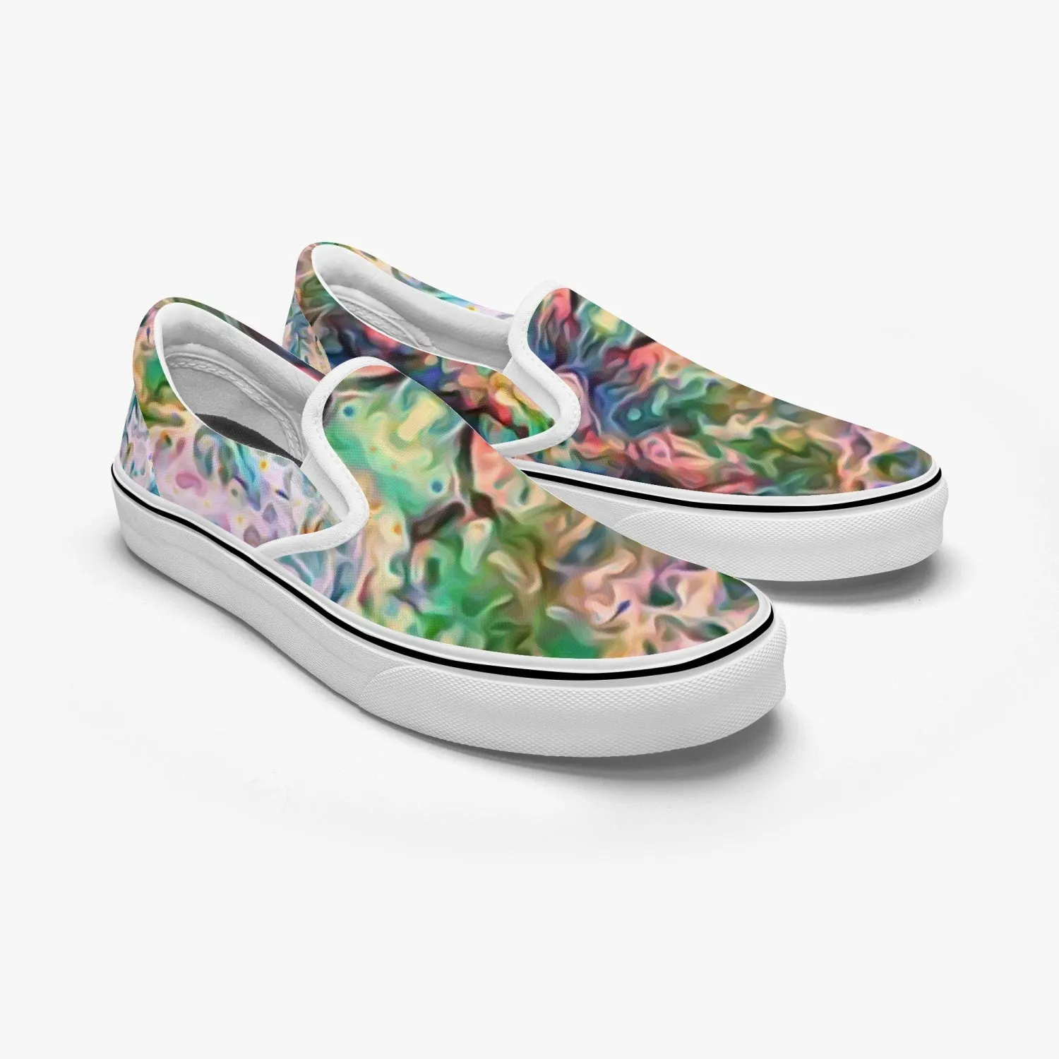 Lurian Wobble Split-Style Psychedelic Slip-On Shoes