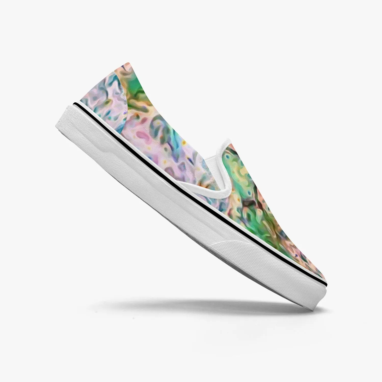 Lurian Wobble Split-Style Psychedelic Slip-On Shoes