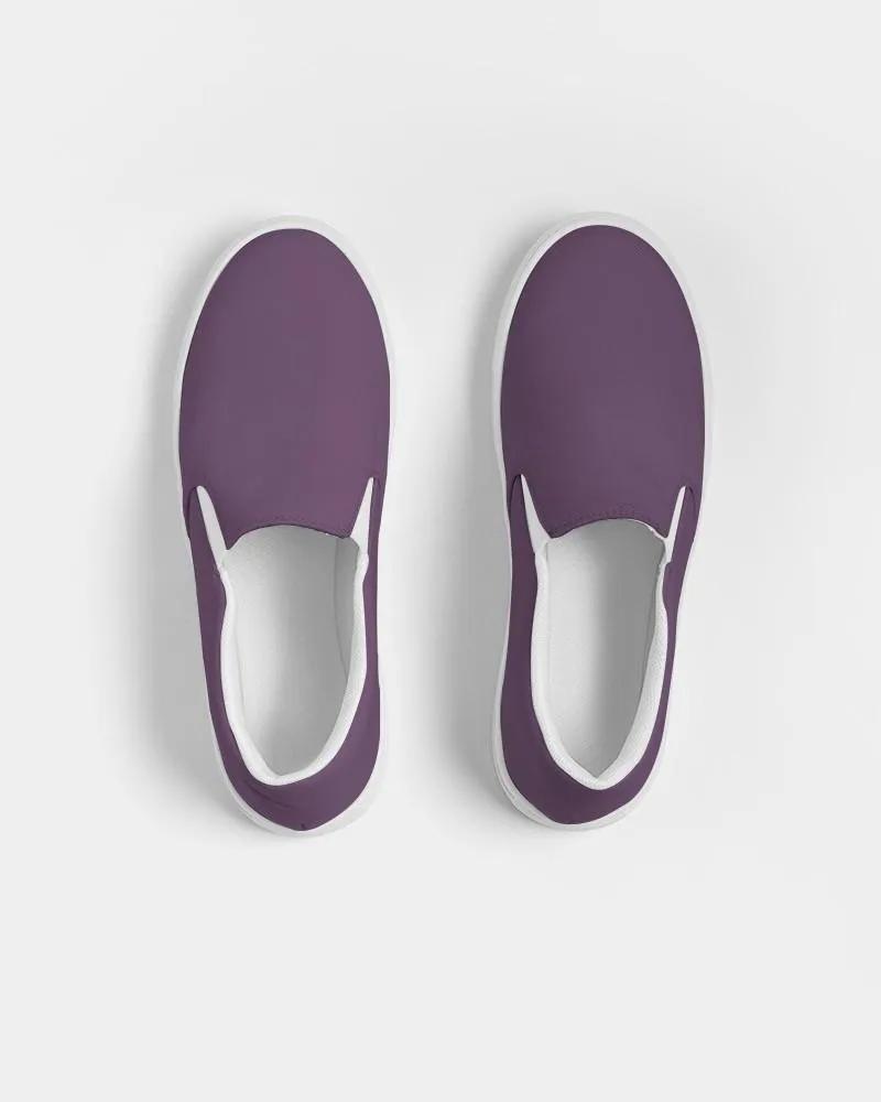 Medium Dark Purple Slip-On Canvas Sneakers | Men's | Medium Dark Pastel Purple | C30M60Y0K60