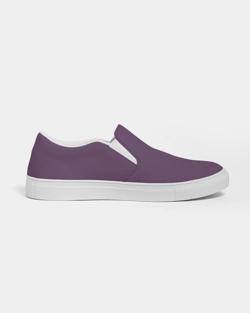 Medium Dark Purple Slip-On Canvas Sneakers | Men's | Medium Dark Pastel Purple | C30M60Y0K60