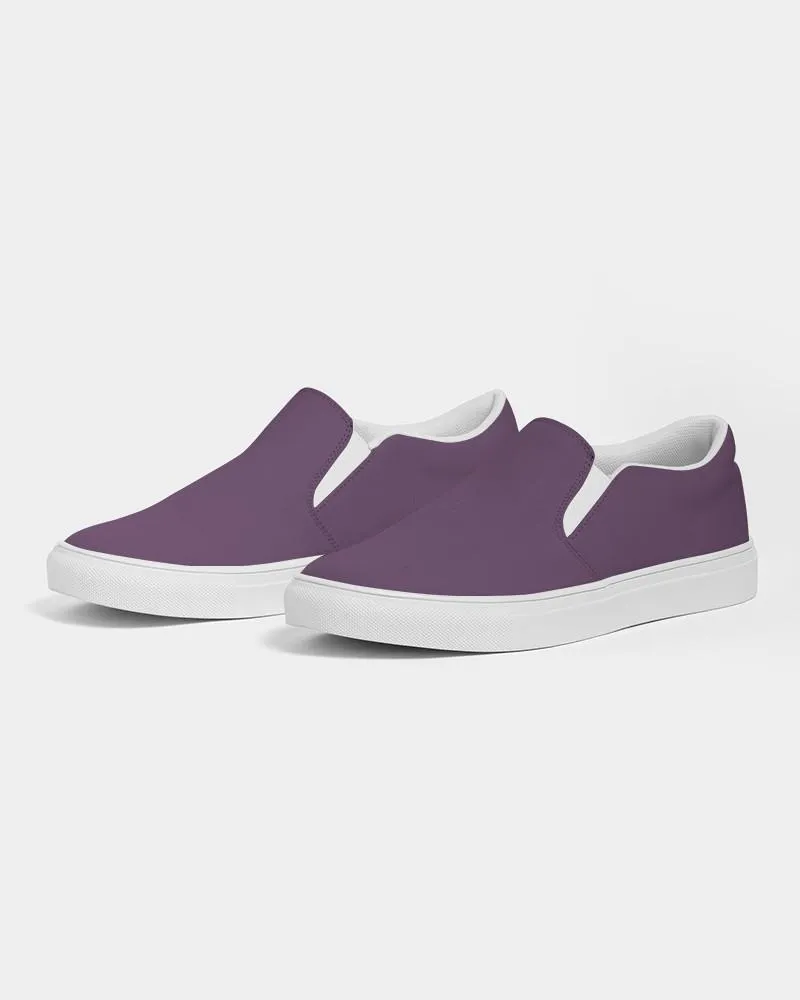 Medium Dark Purple Slip-On Canvas Sneakers | Men's | Medium Dark Pastel Purple | C30M60Y0K60