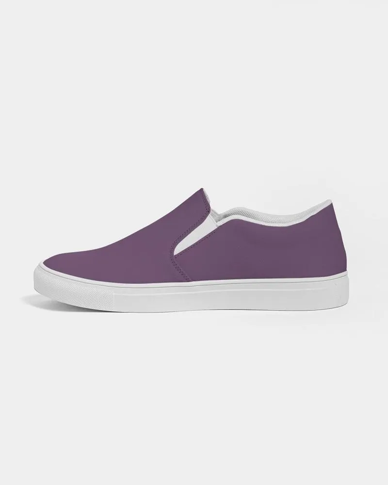 Medium Dark Purple Slip-On Canvas Sneakers | Men's | Medium Dark Pastel Purple | C30M60Y0K60