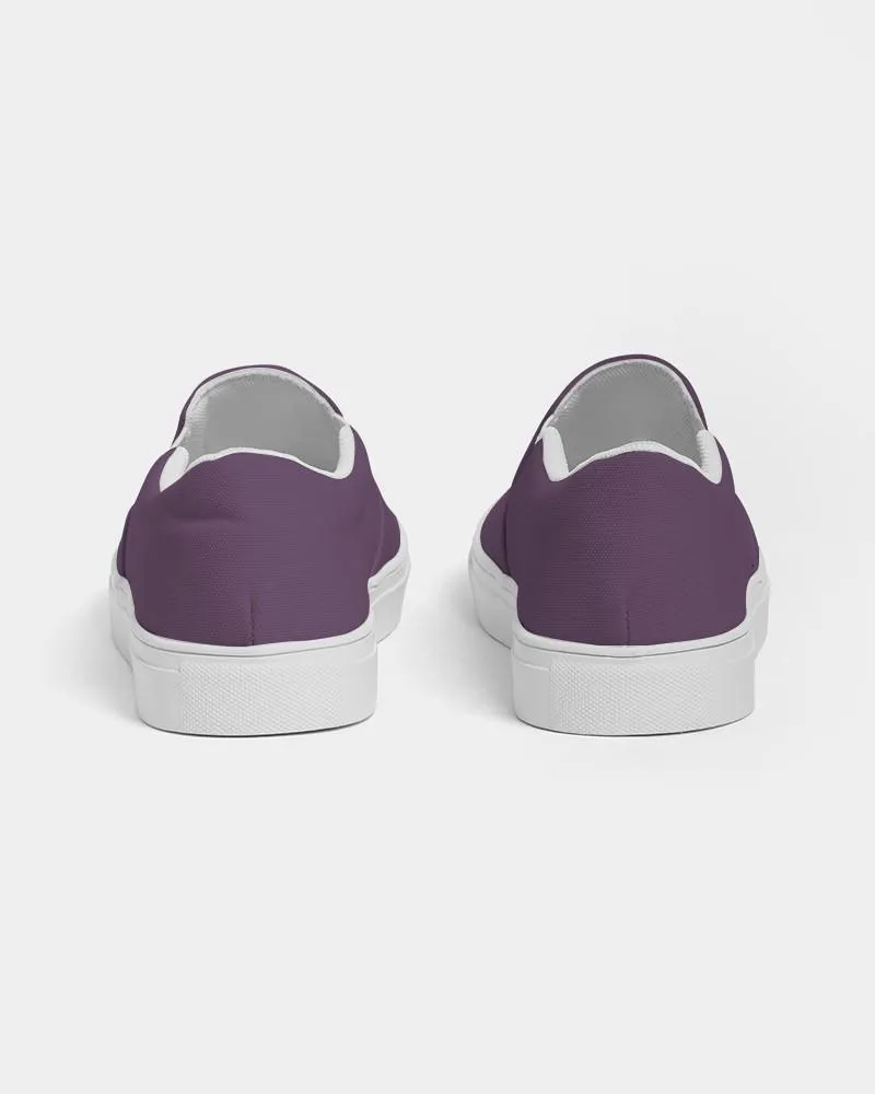 Medium Dark Purple Slip-On Canvas Sneakers | Men's | Medium Dark Pastel Purple | C30M60Y0K60