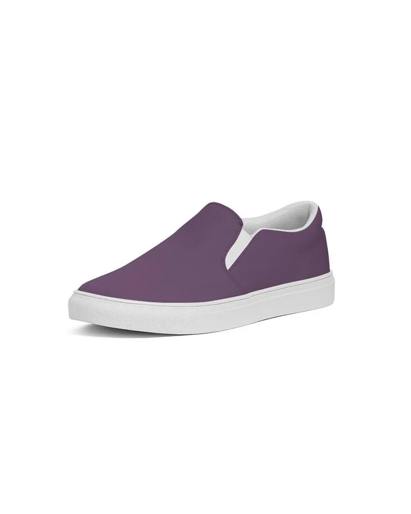 Medium Dark Purple Slip-On Canvas Sneakers | Men's | Medium Dark Pastel Purple | C30M60Y0K60