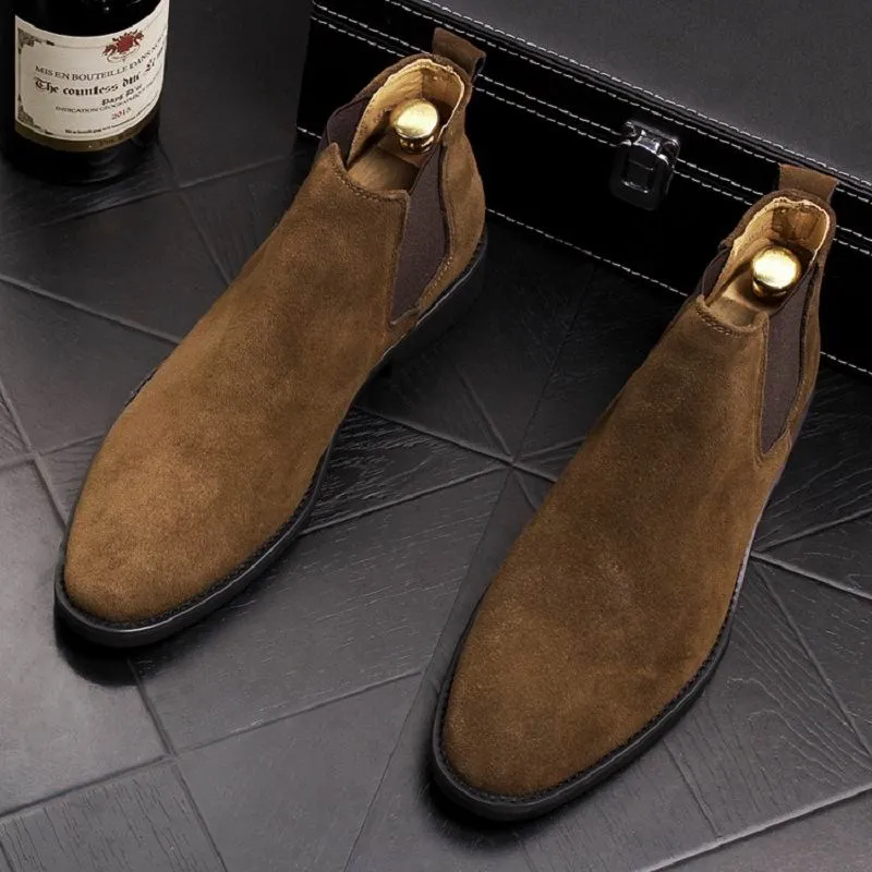 Men Suede Chelsea Boots