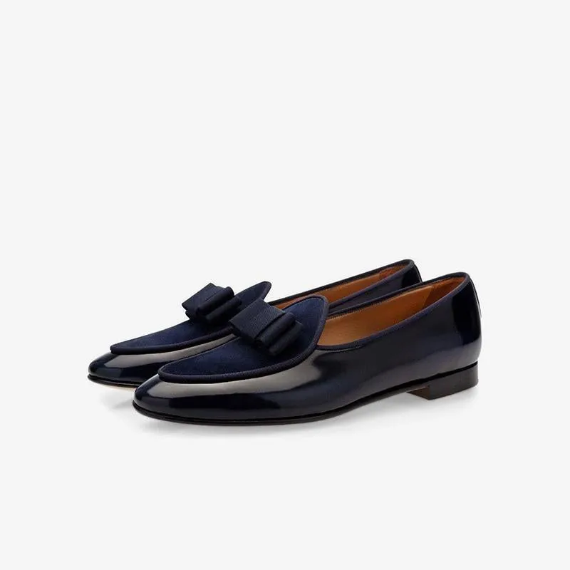 Mens Bowknot Dress Loafers