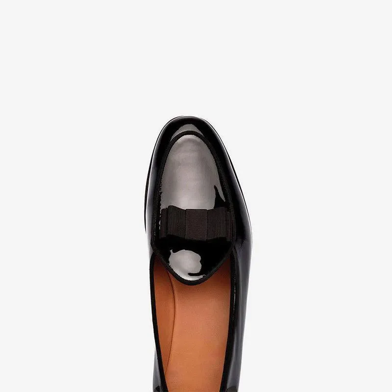 Mens Bowknot Dress Loafers