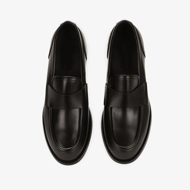 Mens Low Top Calf Penny Loafers Shoes