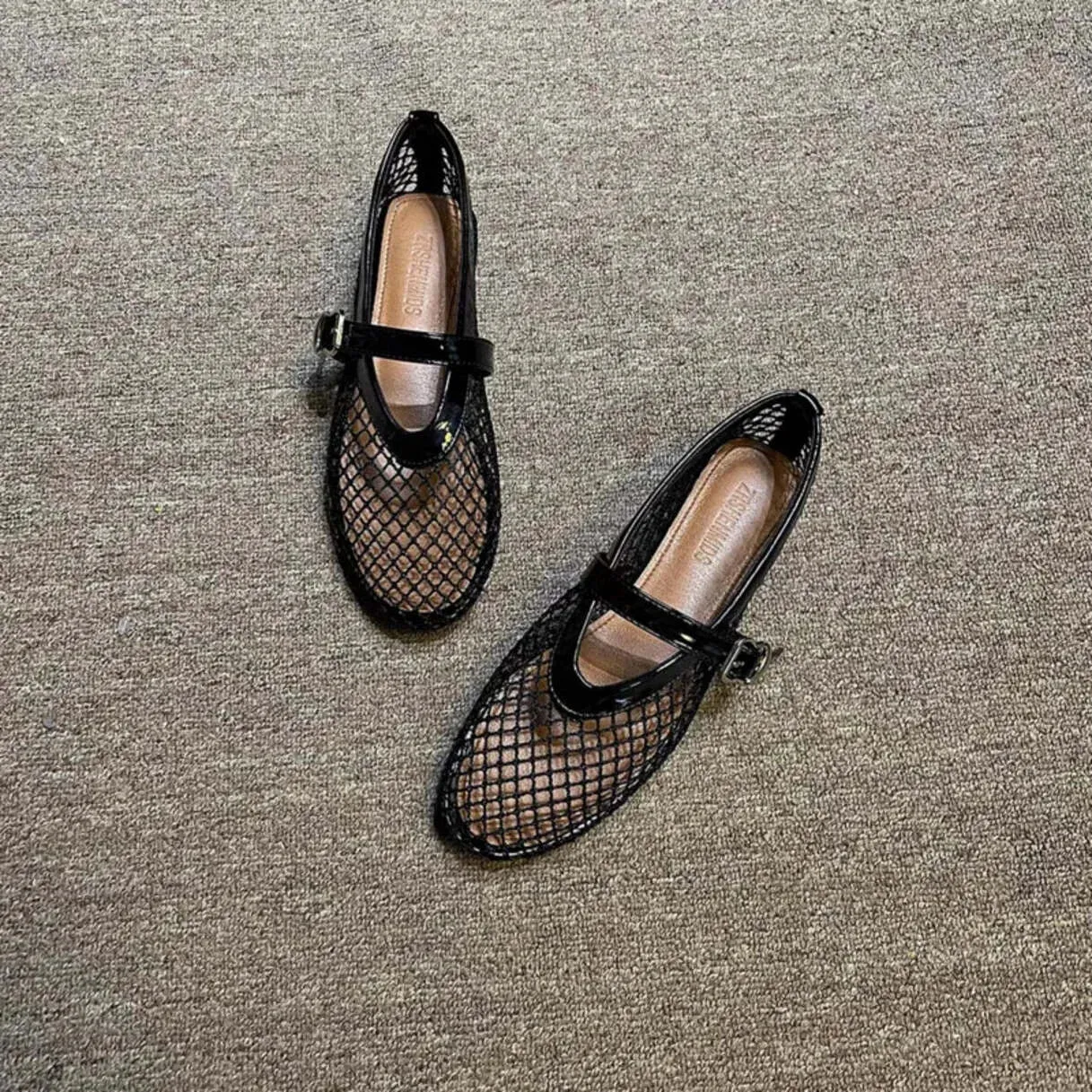 Merendy Nautica Mesh Trend Comfort Retro Black Loafers  