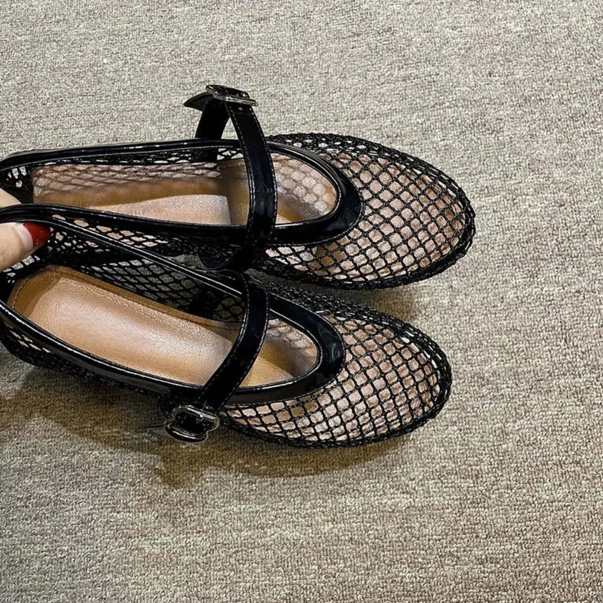 Merendy Nautica Mesh Trend Comfort Retro Black Loafers  