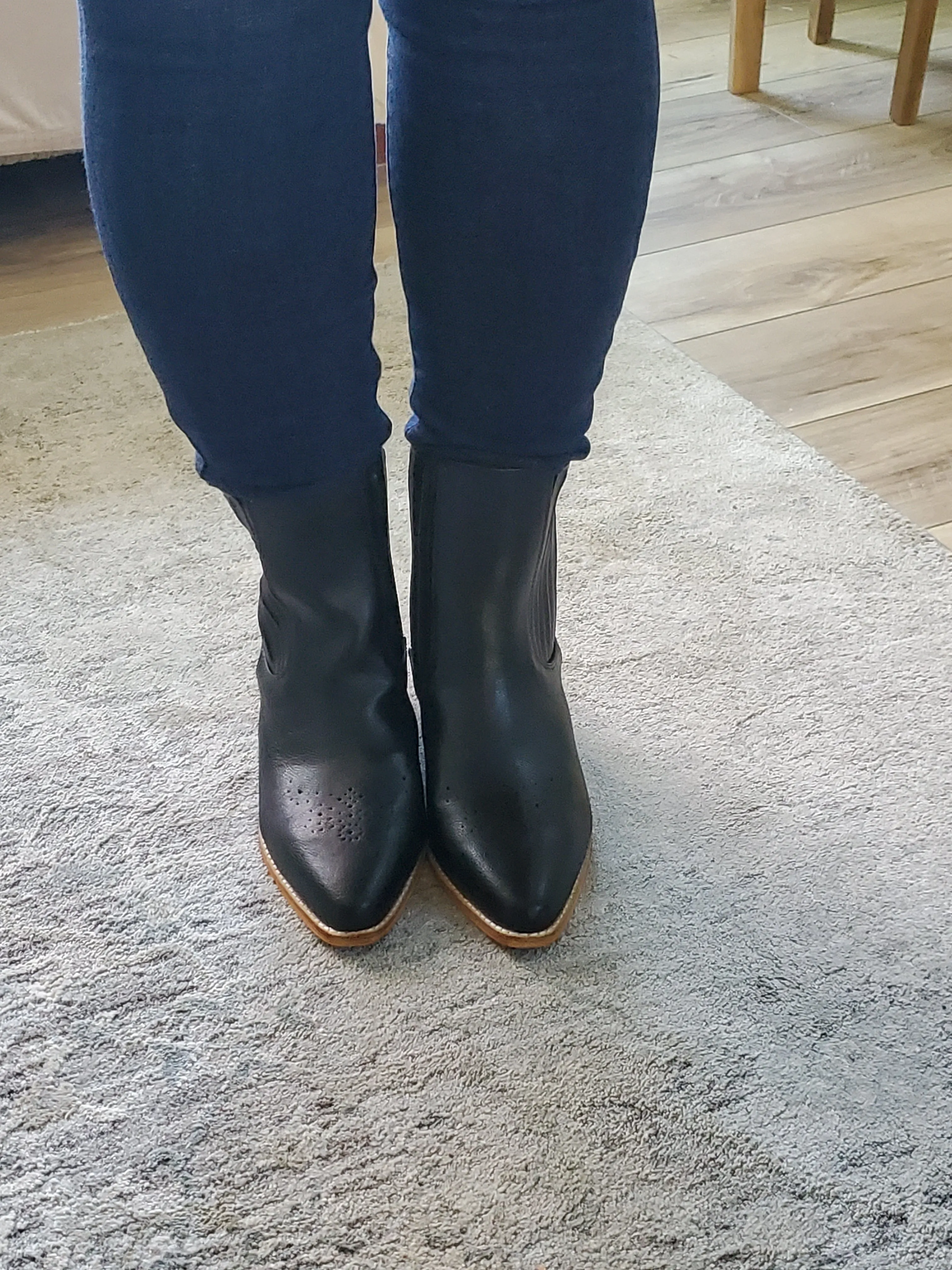MMShoes Love the Journey Stacked Heel Chelsea Boot in Black