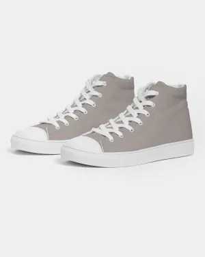 Muted Brown Men's High-top Canvas Sneakers | Men's | Muted Pale Brown | C30M30Y30K0