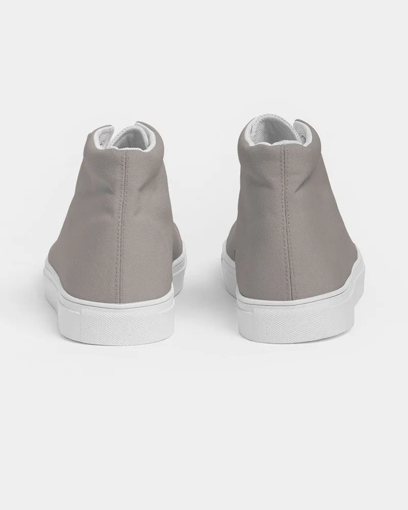 Muted Brown Men's High-top Canvas Sneakers | Men's | Muted Pale Brown | C30M30Y30K0
