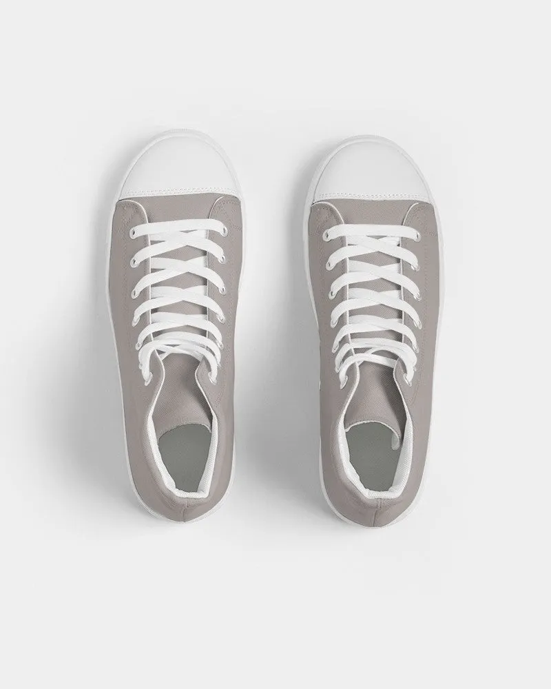 Muted Brown Men's High-top Canvas Sneakers | Men's | Muted Pale Brown | C30M30Y30K0
