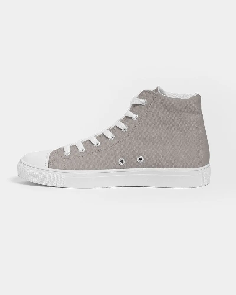 Muted Brown Men's High-top Canvas Sneakers | Men's | Muted Pale Brown | C30M30Y30K0