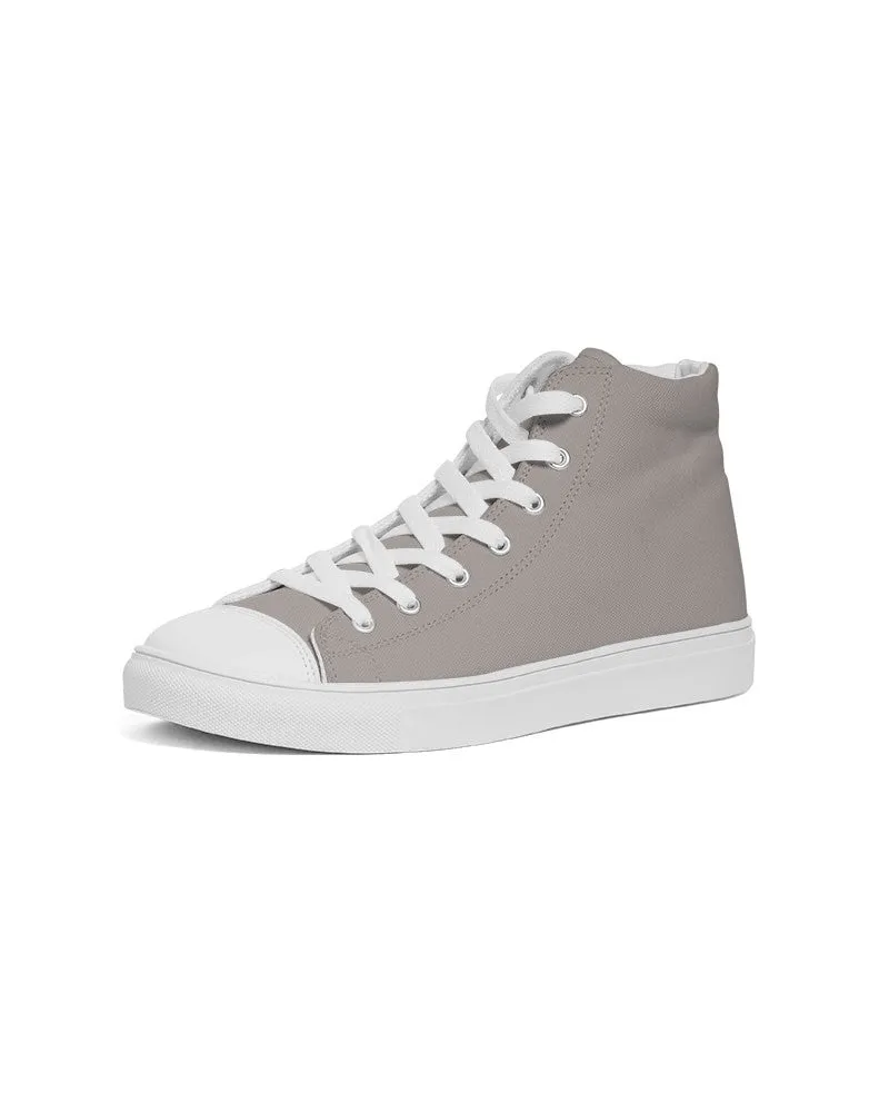 Muted Brown Men's High-top Canvas Sneakers | Men's | Muted Pale Brown | C30M30Y30K0