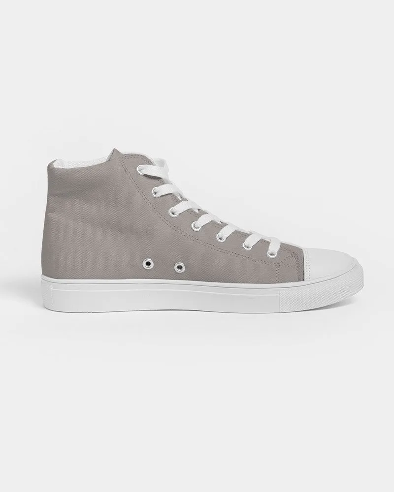 Muted Brown Men's High-top Canvas Sneakers | Men's | Muted Pale Brown | C30M30Y30K0