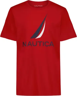 Nautica Boys' Short Sleeve Graphic Crew Neck T-Shirt, Soft, Comfortable, Relaxed Fit