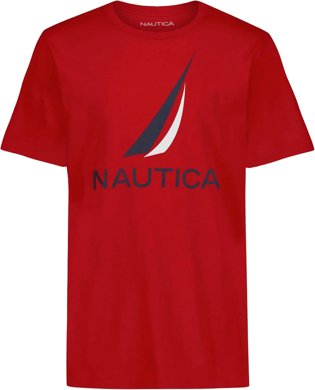 Nautica Boys' Short Sleeve Graphic Crew Neck T-Shirt, Soft, Comfortable, Relaxed Fit