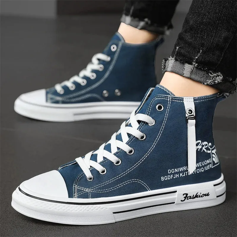New Men's High Top Canvas-Comfortable Designer Shoes for Men
