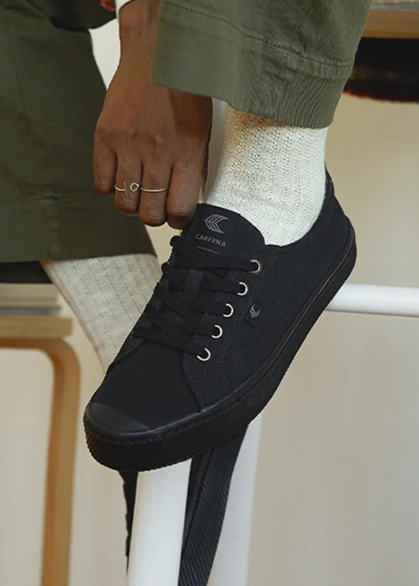 OCA Low All Black Canvas Sneaker Women