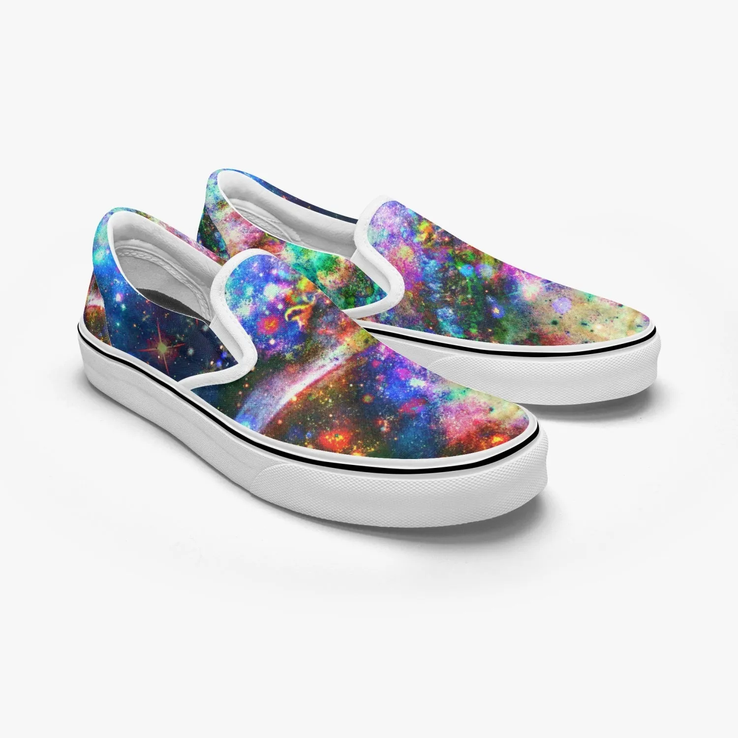 Oriarch Split-Style Psychedelic Slip-On Shoes