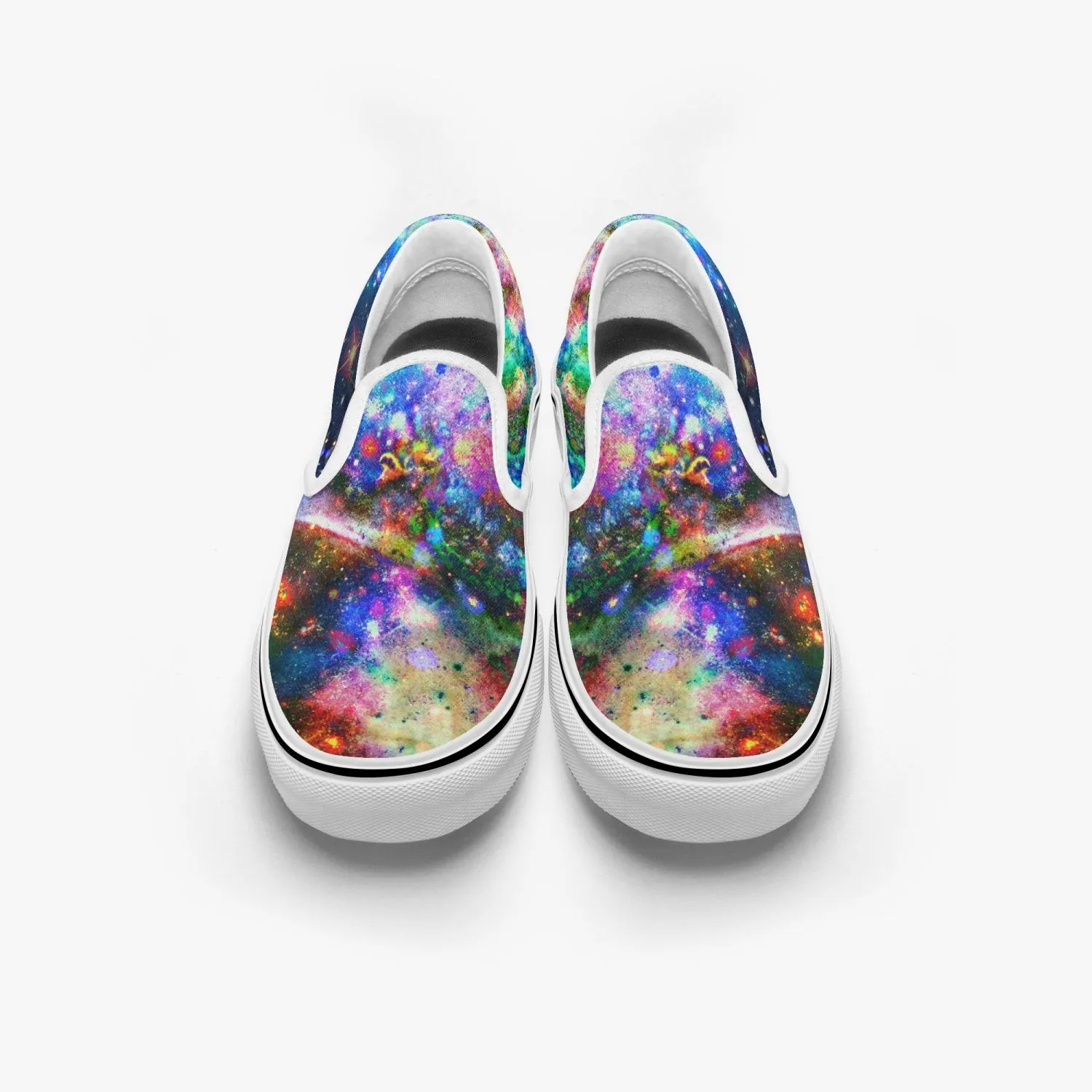 Oriarch Split-Style Psychedelic Slip-On Shoes
