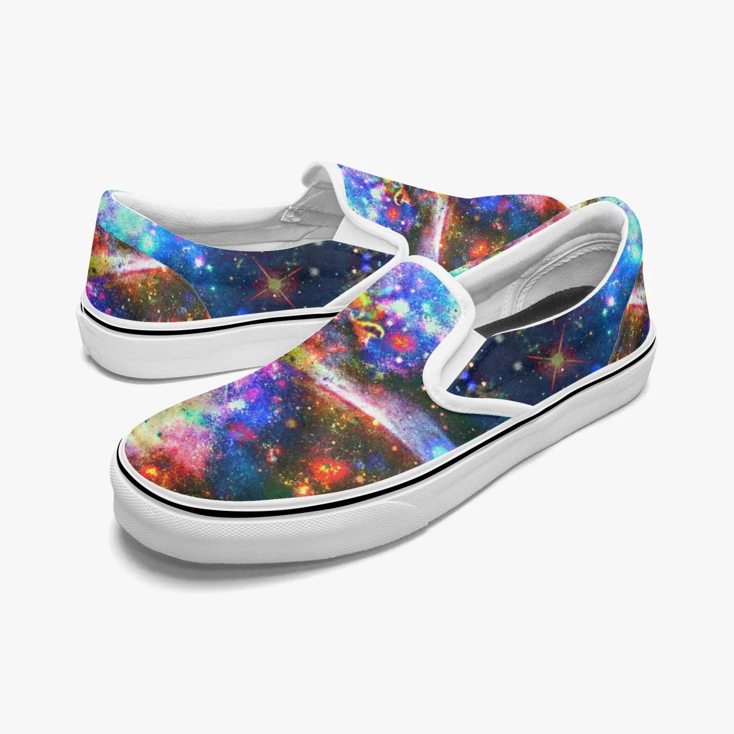 Oriarch Split-Style Psychedelic Slip-On Shoes